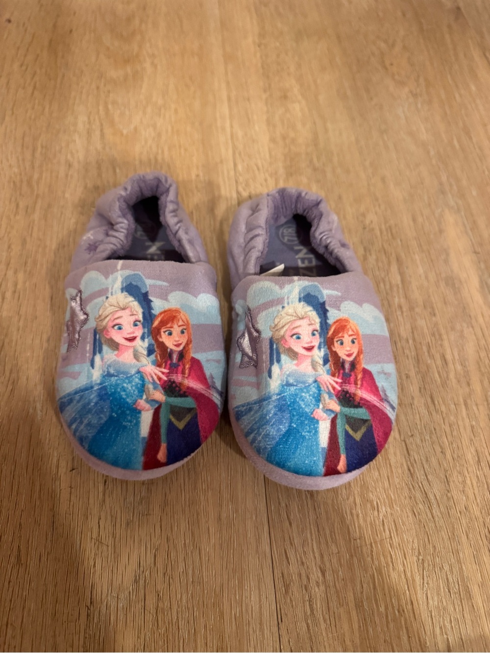 Purple Frozen-Themed Kids Slippers